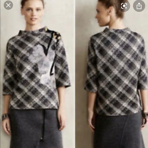 Anthropologie troubadour wool blend top sz S - Picture 2 of 10